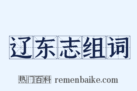 辽东志组词是什么意思的图片